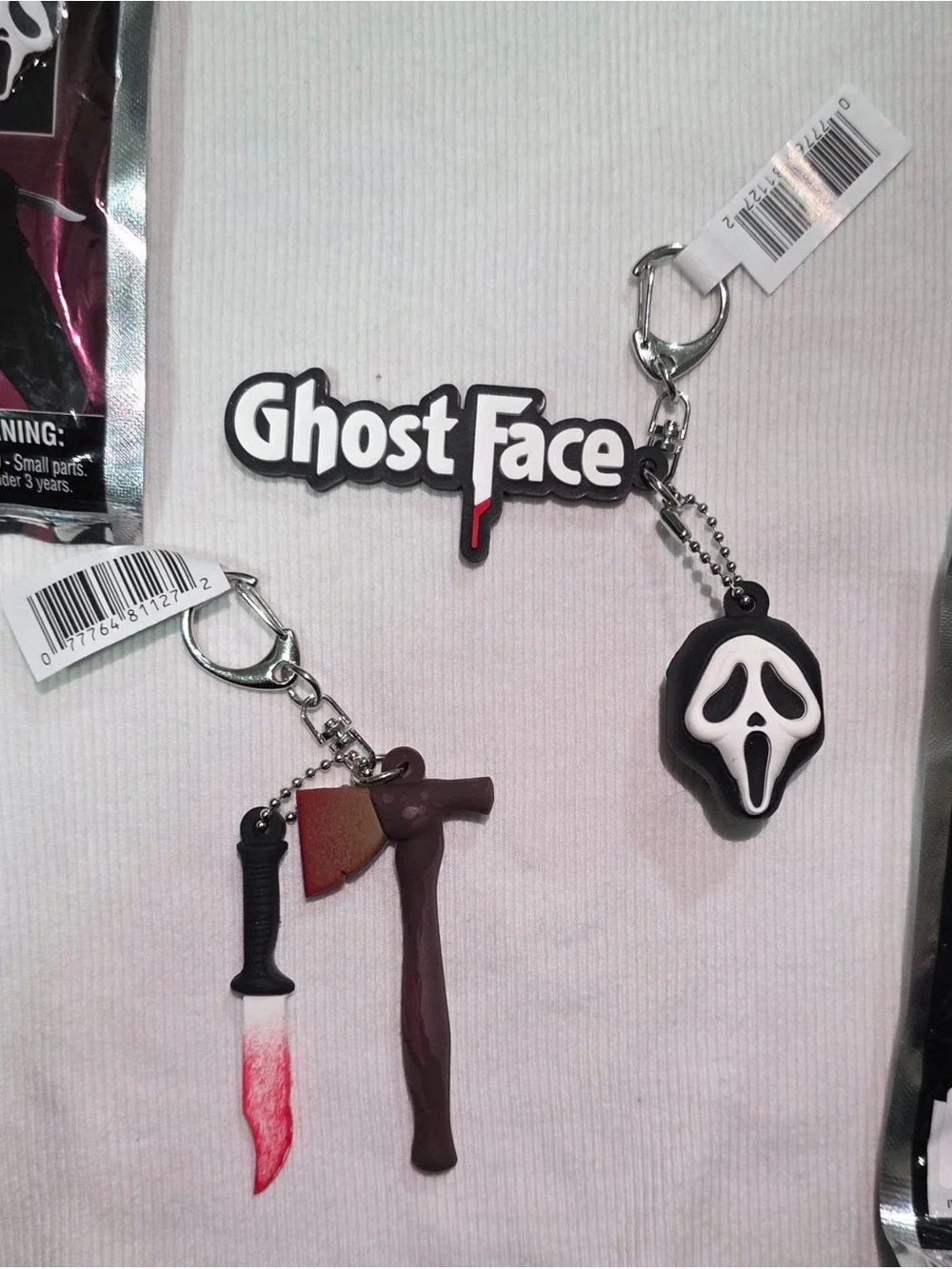 Ghost Face Bag Clip Bundle KeyChain Collectable Limited